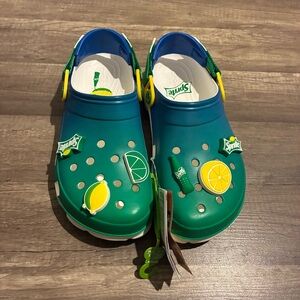 Size 8 - Crocs X Sprite All Terrain Clogs Green/blue Men’s